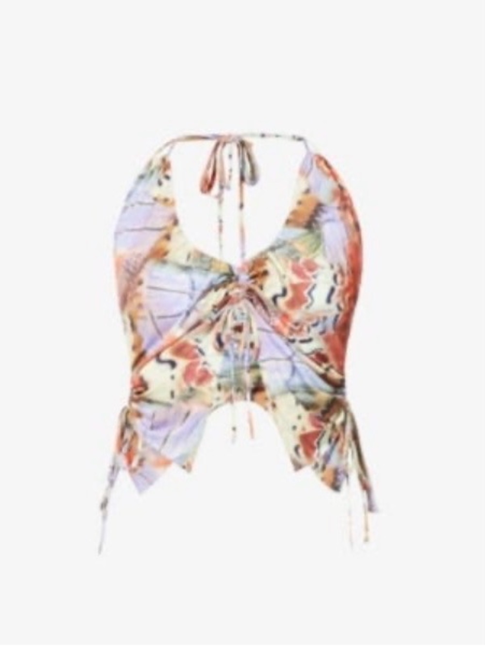 JADED LONDON Allele Butterfly print Halterneck Top size medium - Picture 2 of 8